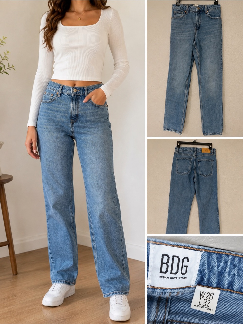 BDG Straight-Leg Jeans in Classic Blue Wash